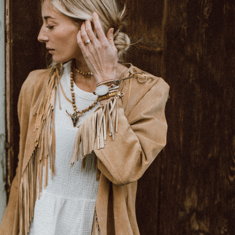 White Druzy Stone Bracelet