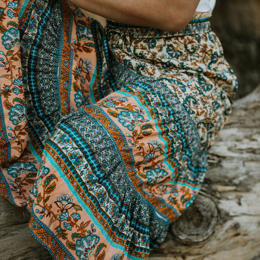 Paisley Floral Print Skirt