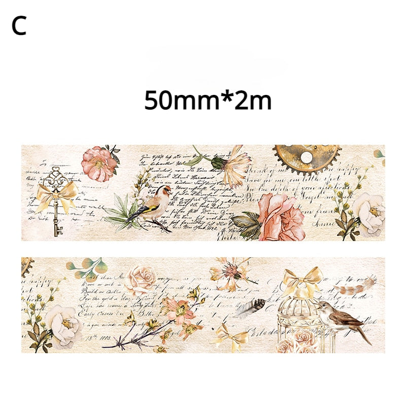 Vintage Plant Flower Stickers Tapes