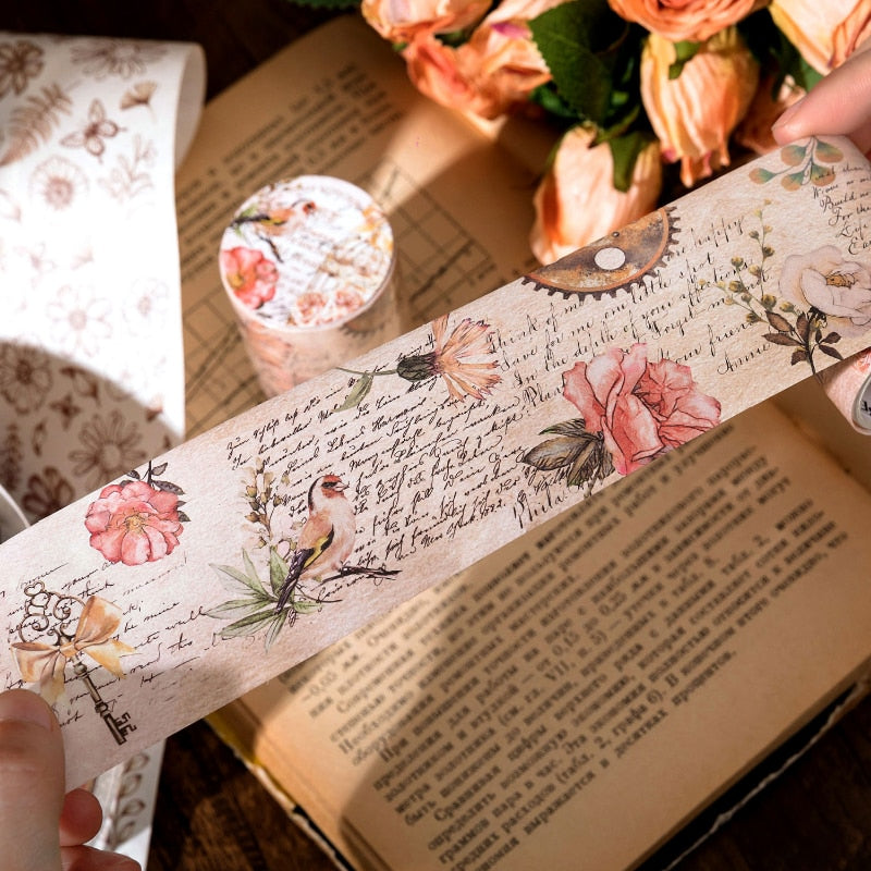 Vintage Plant Flower Stickers Tapes