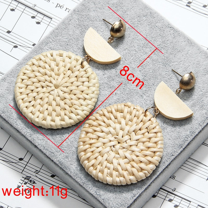 Handmade Rattan Earrings