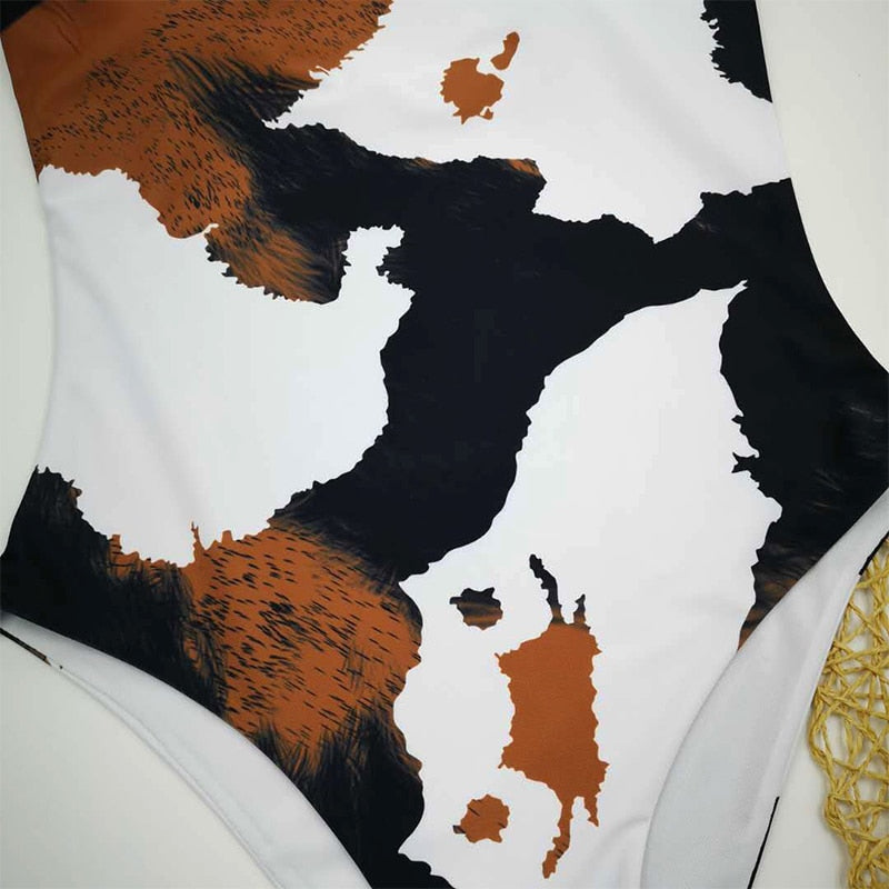 Cow Print Swimsuit