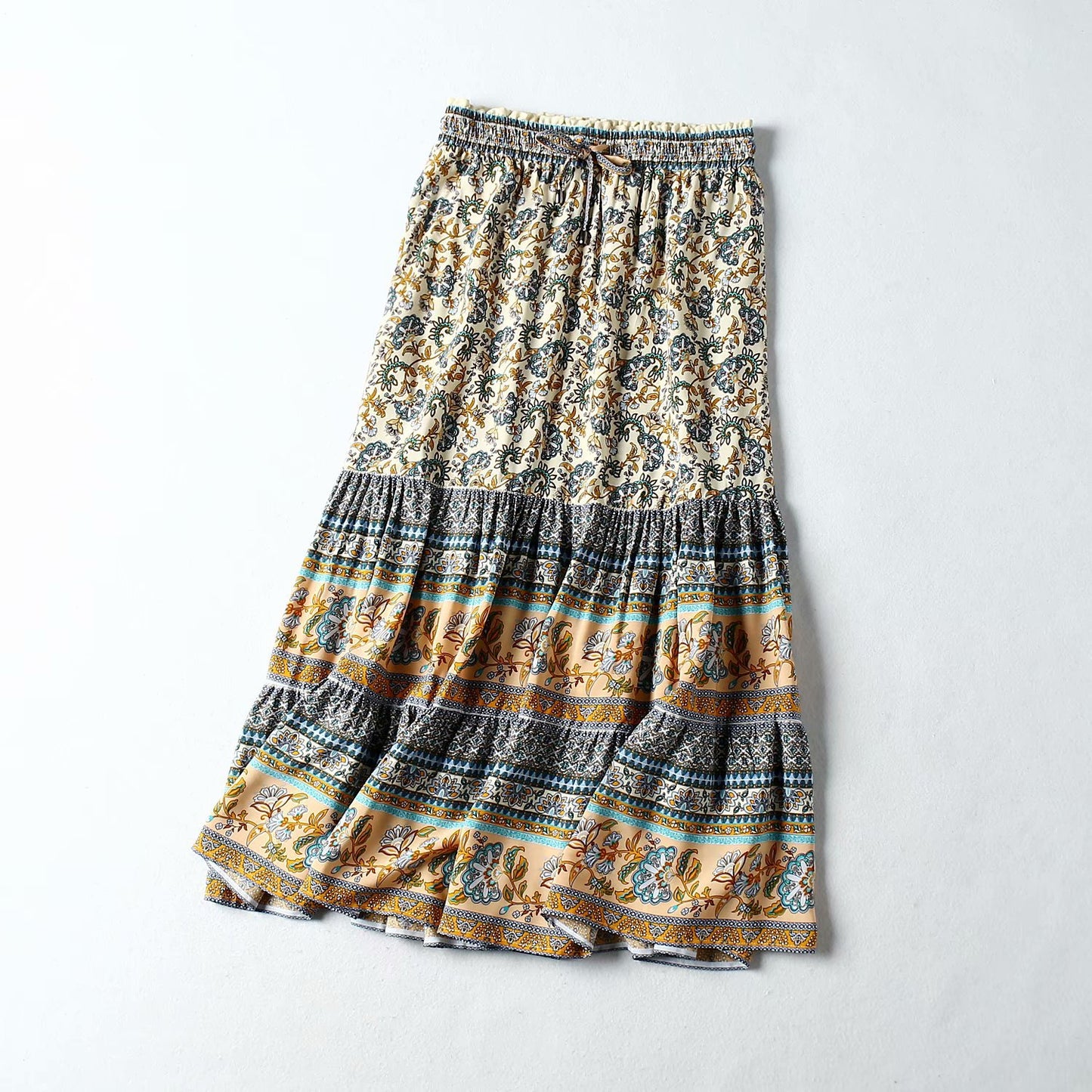 Paisley Floral Print Skirt