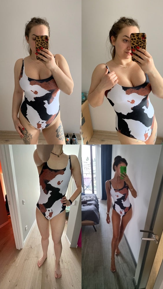 Cow Print Swimsuit
