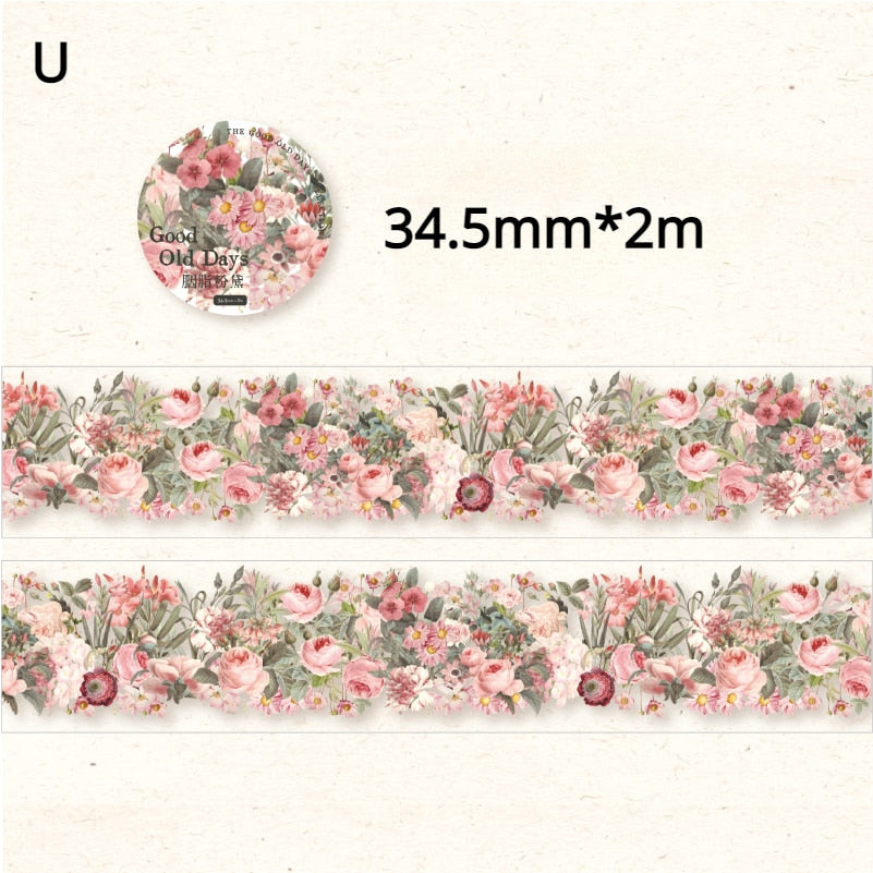 Vintage Plant Flower Stickers Tapes