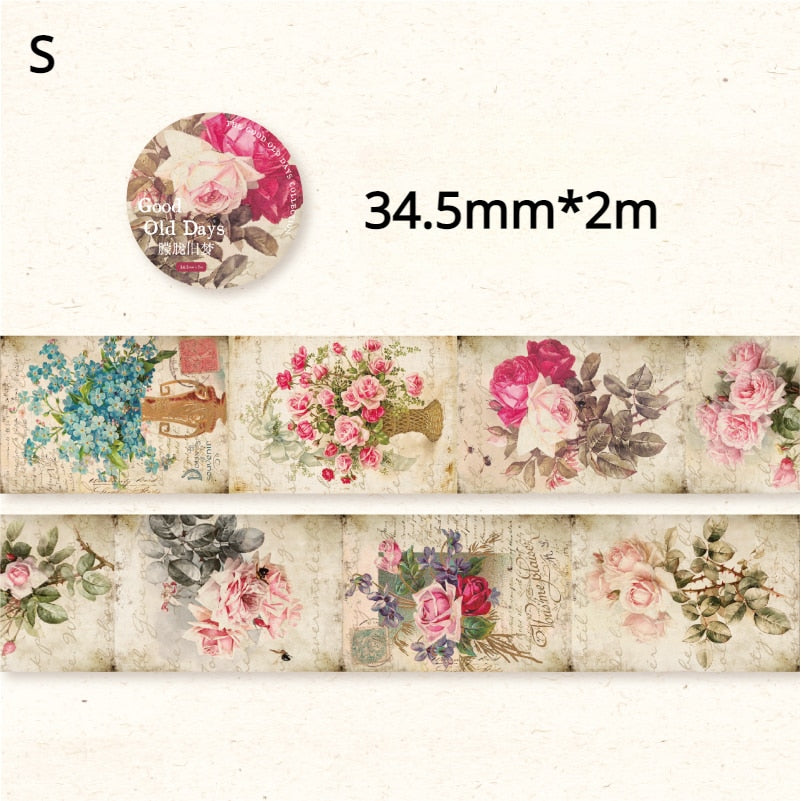Vintage Plant Flower Stickers Tapes